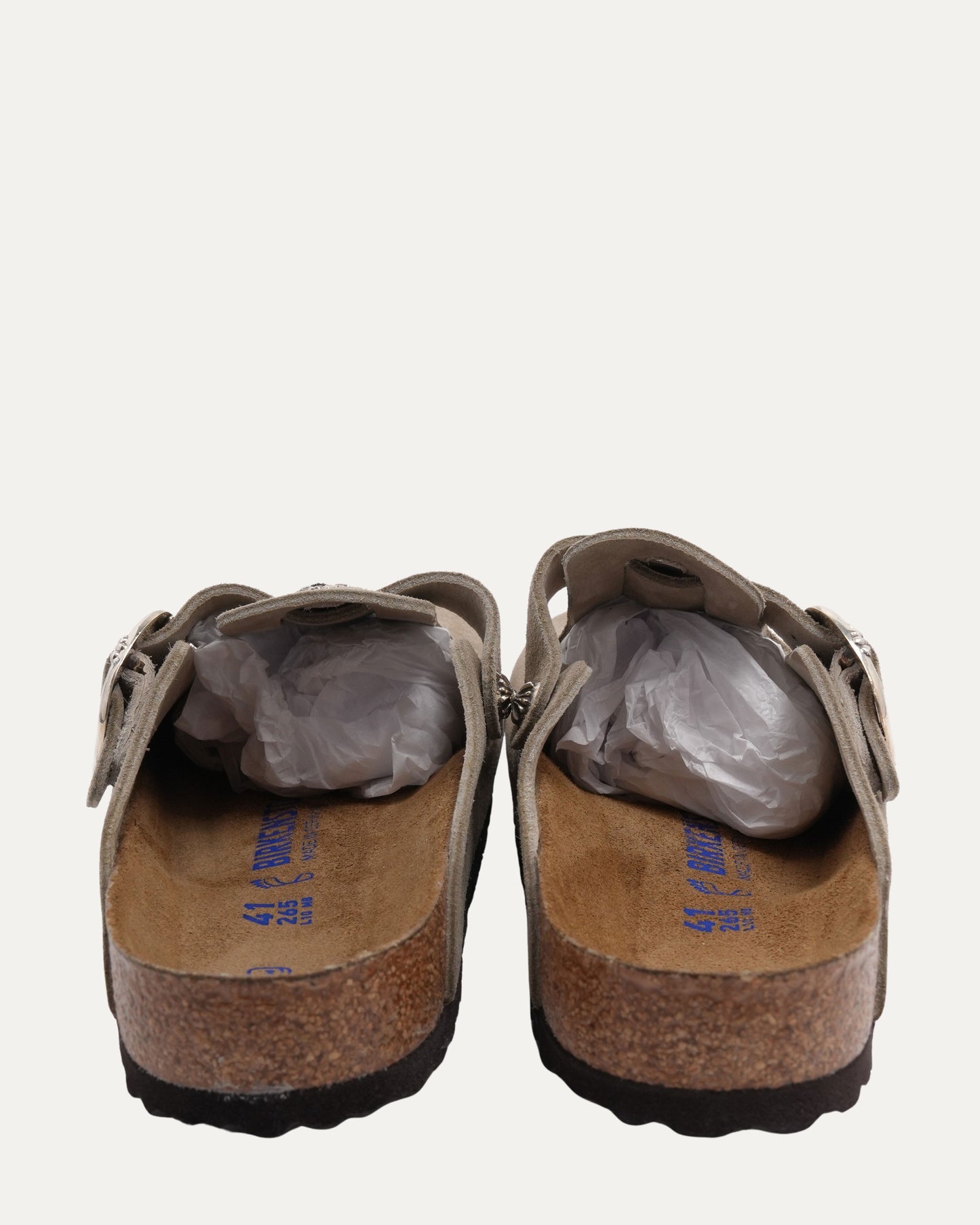 Dagger Embellished Birkenstock Boston Suede Mule