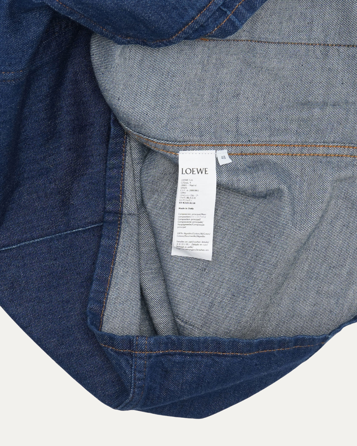 Leather Detail Denim Chore Shirt