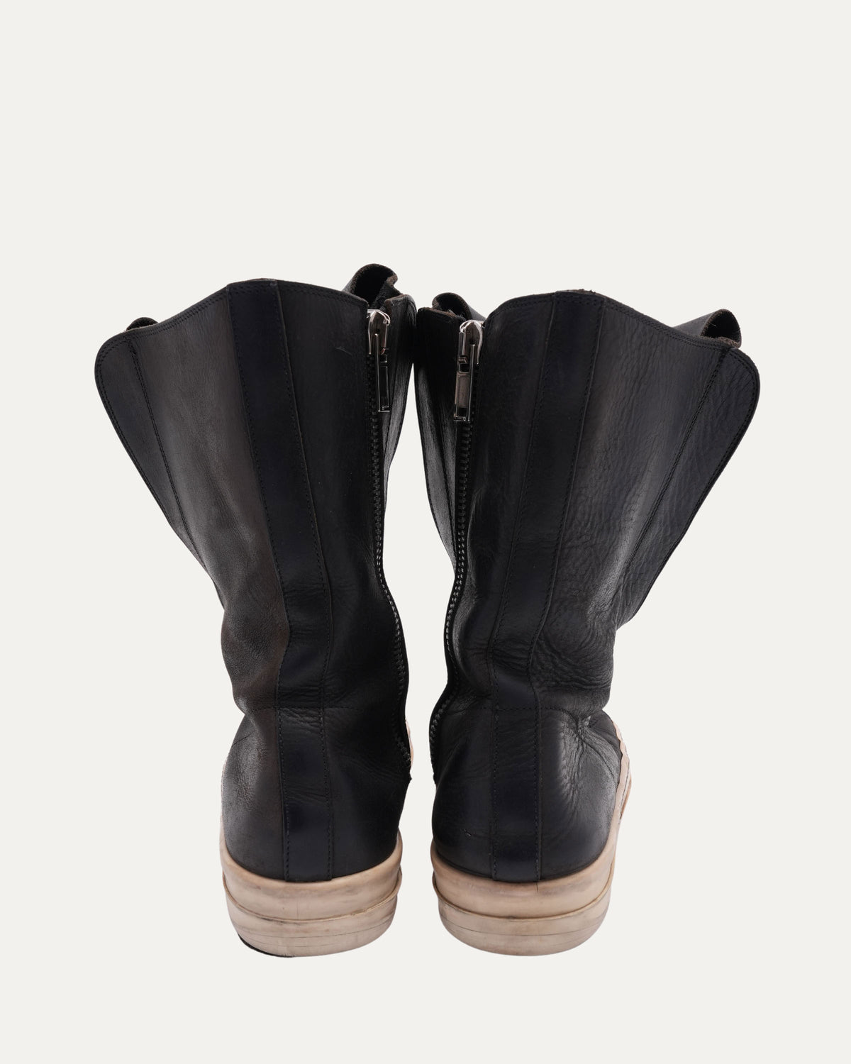 Leather Laceless Ramone Boots