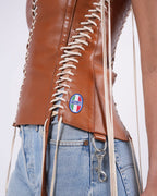 SS 2003 Tobacco Leather Corset