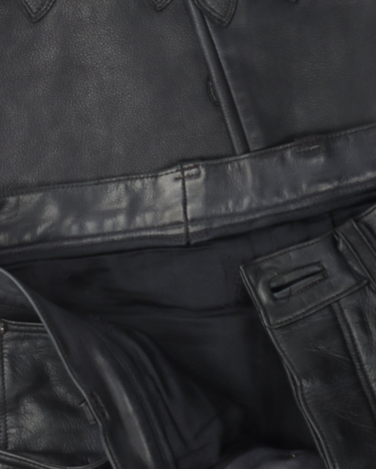 Custom Le Fleur Cross Patch Leather Pants
