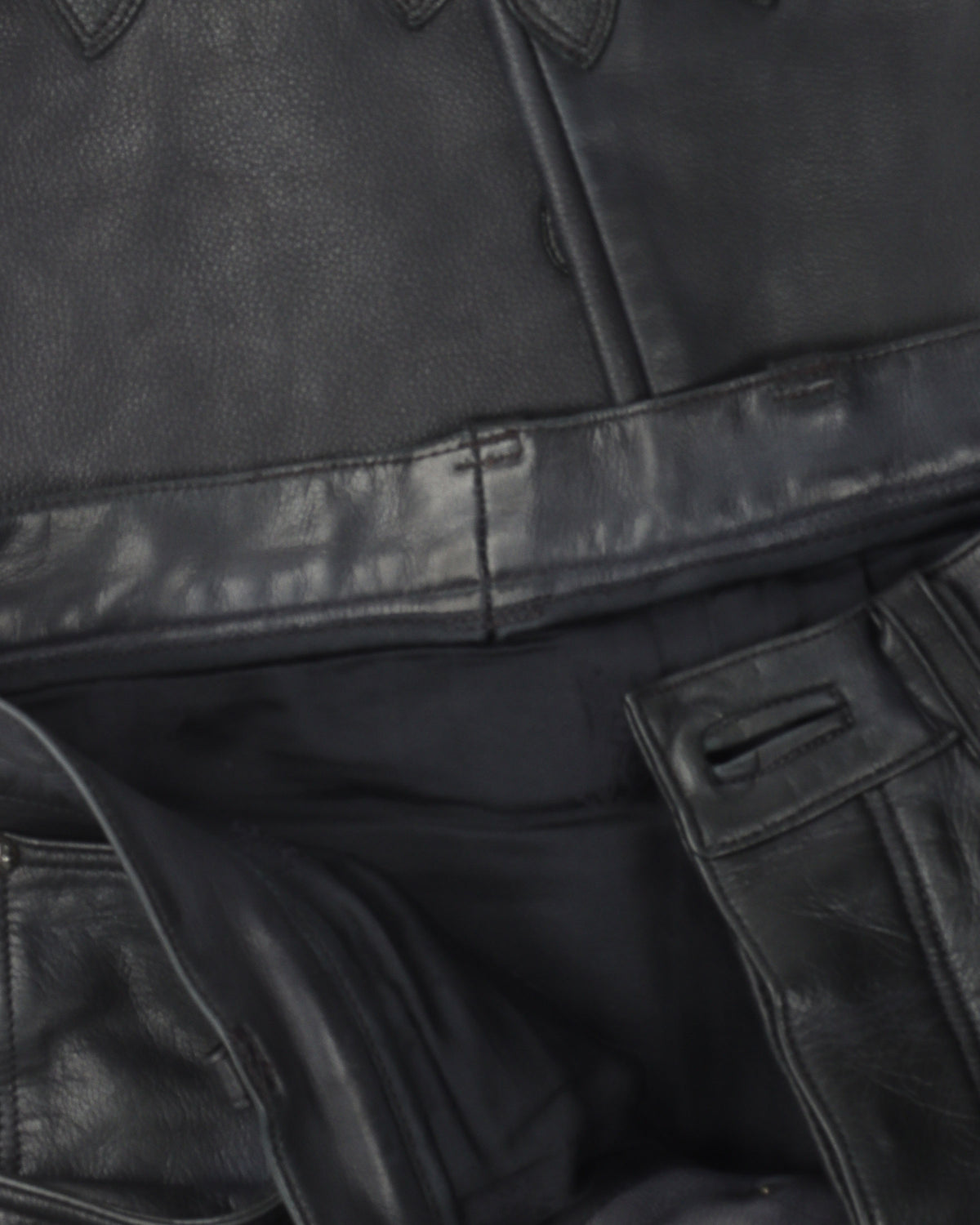 Custom Le Fleur Cross Patch Leather Pants