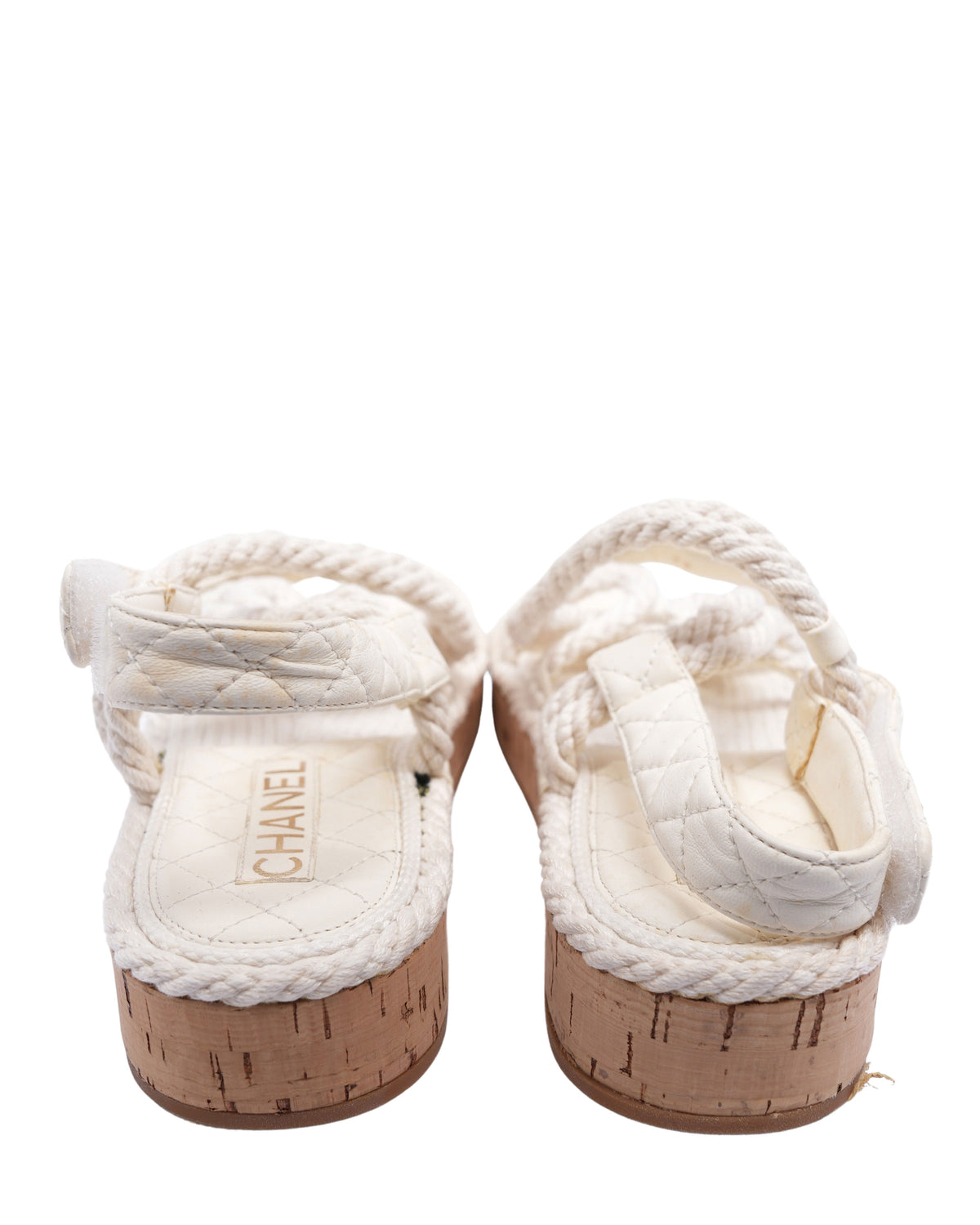 Rope, Lambskin and Cork Sandals
