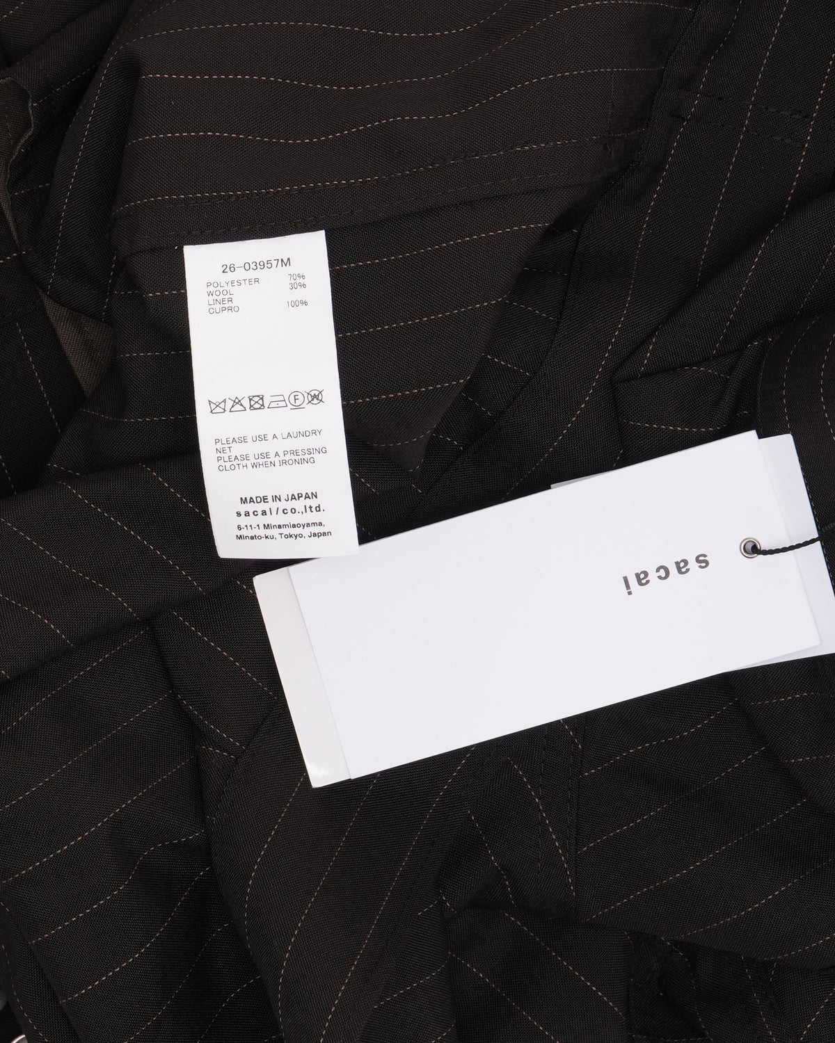 Wool-Blend Chalk Stripe Jacket