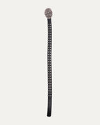 Large Oval Buckle Double Grommet Belt