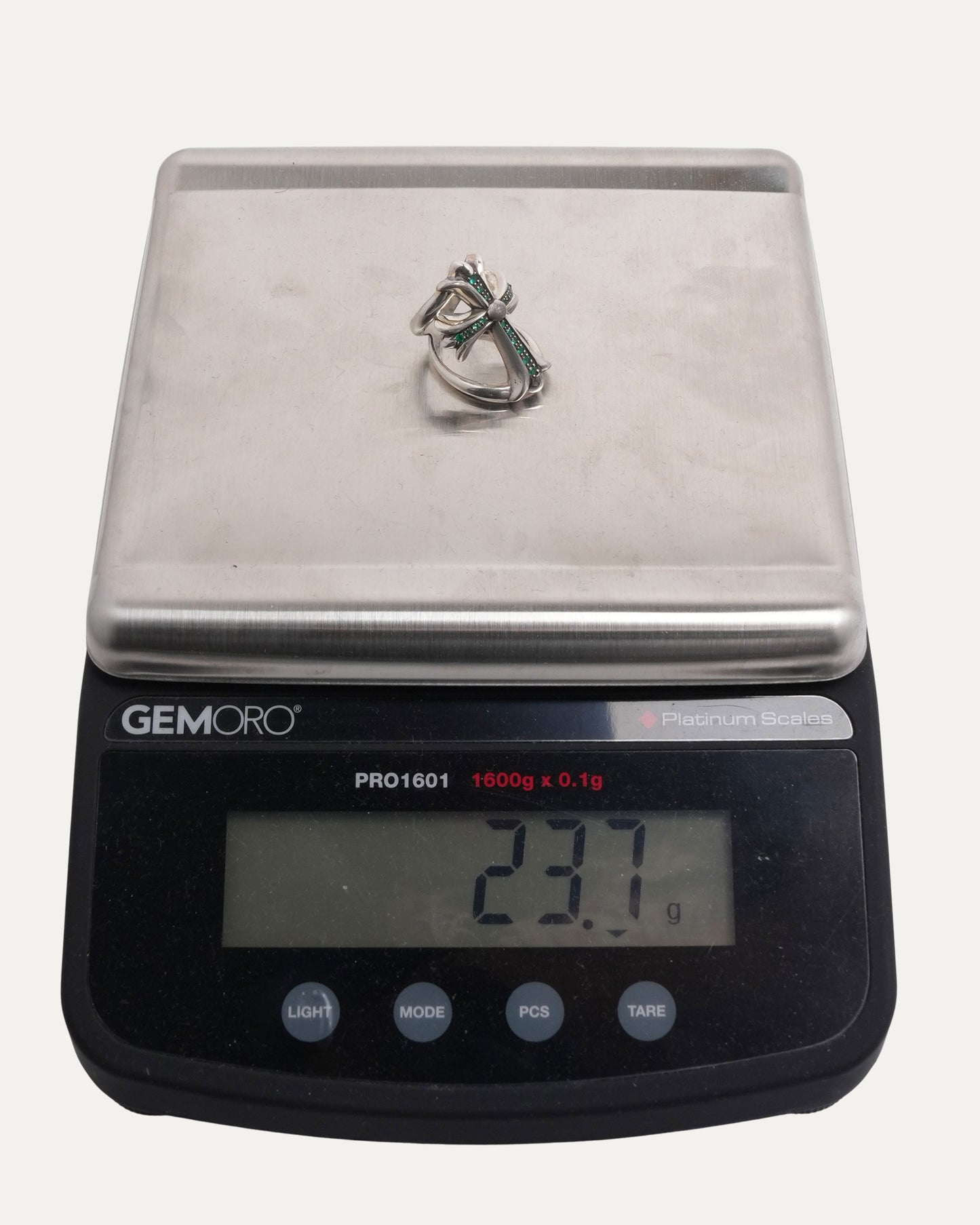 Emerald Infinity Ring