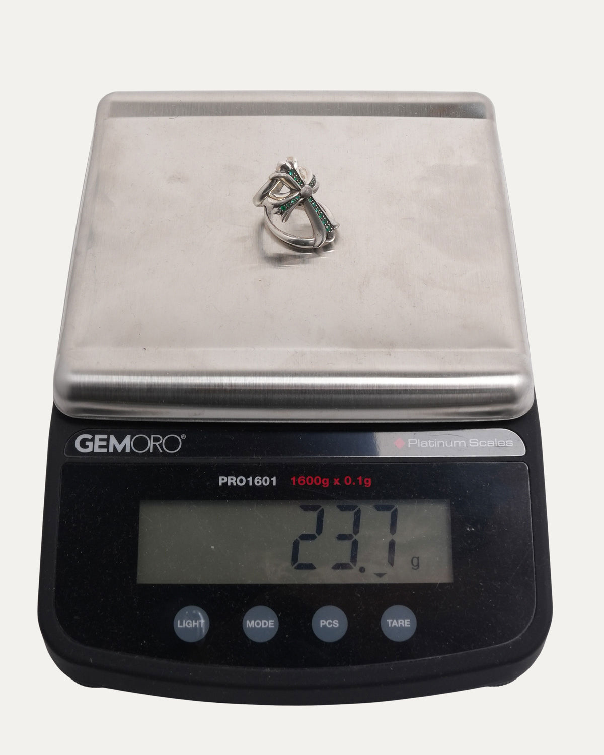 Emerald Infinity Ring