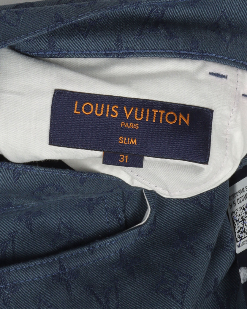 Louis Vuitton Blue Monogram Slim Denim