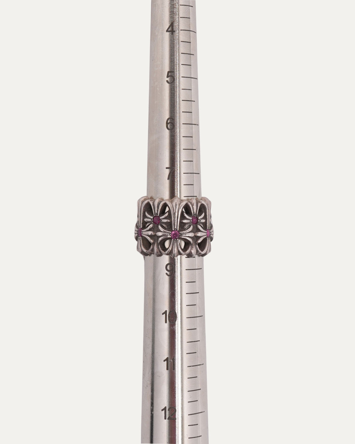 Pink Sapphire Cemetery Cross Ring