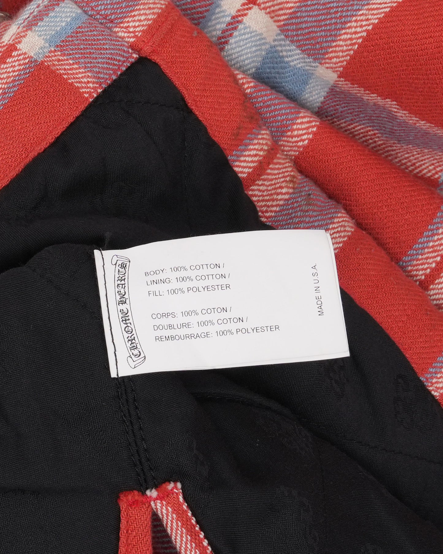 Spell Out Flannel Workn Shirt Jacket