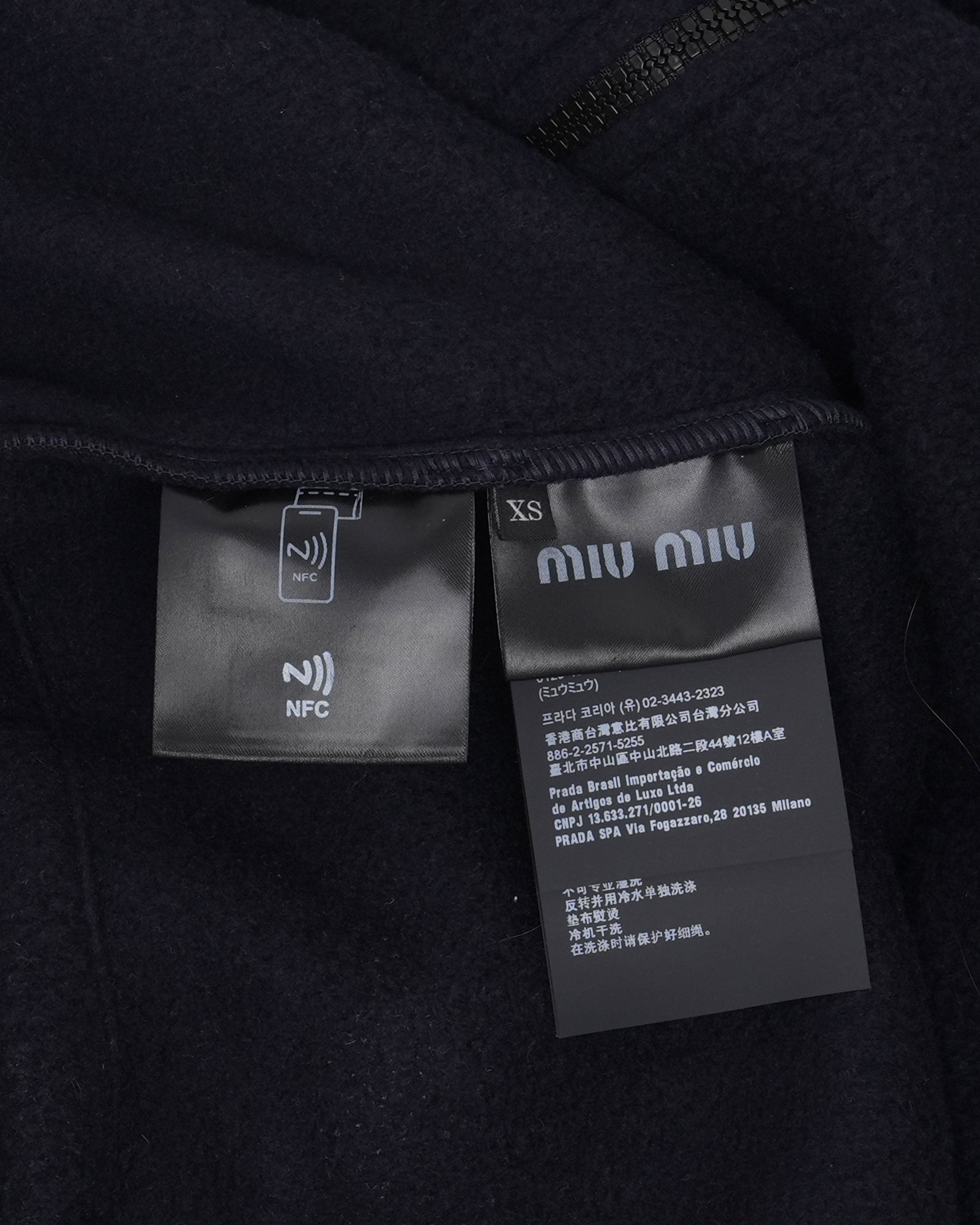 Miu Miu Cotton Fleece Zipper Hoodie – Justin Reed