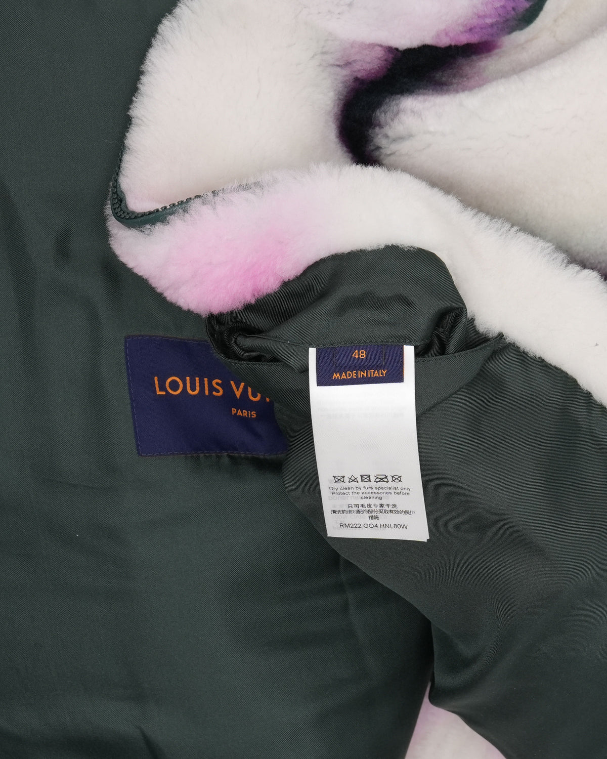 Tie Dye Shearling Hooded Jacket