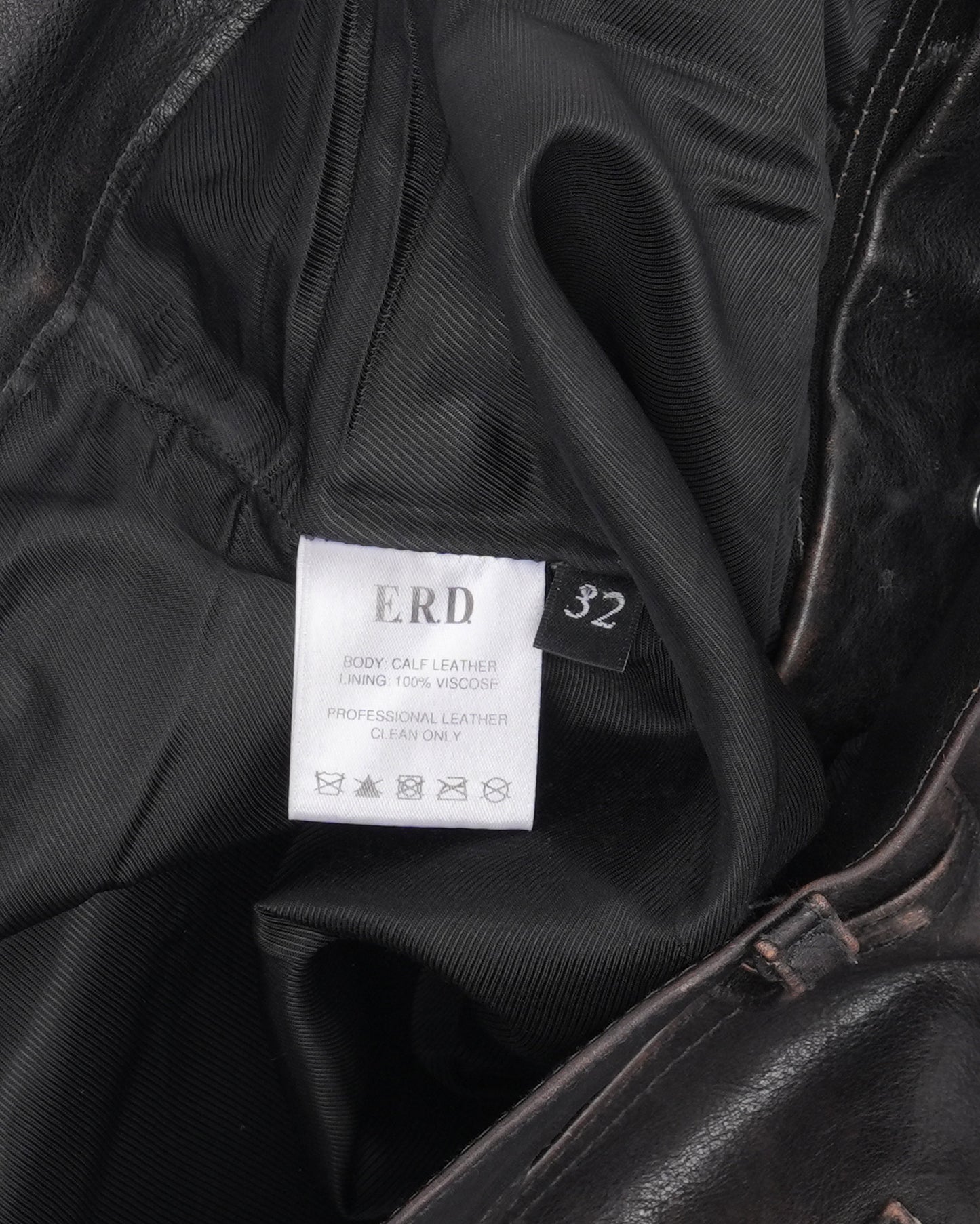 Crust Repaired Leather Flare Jeans