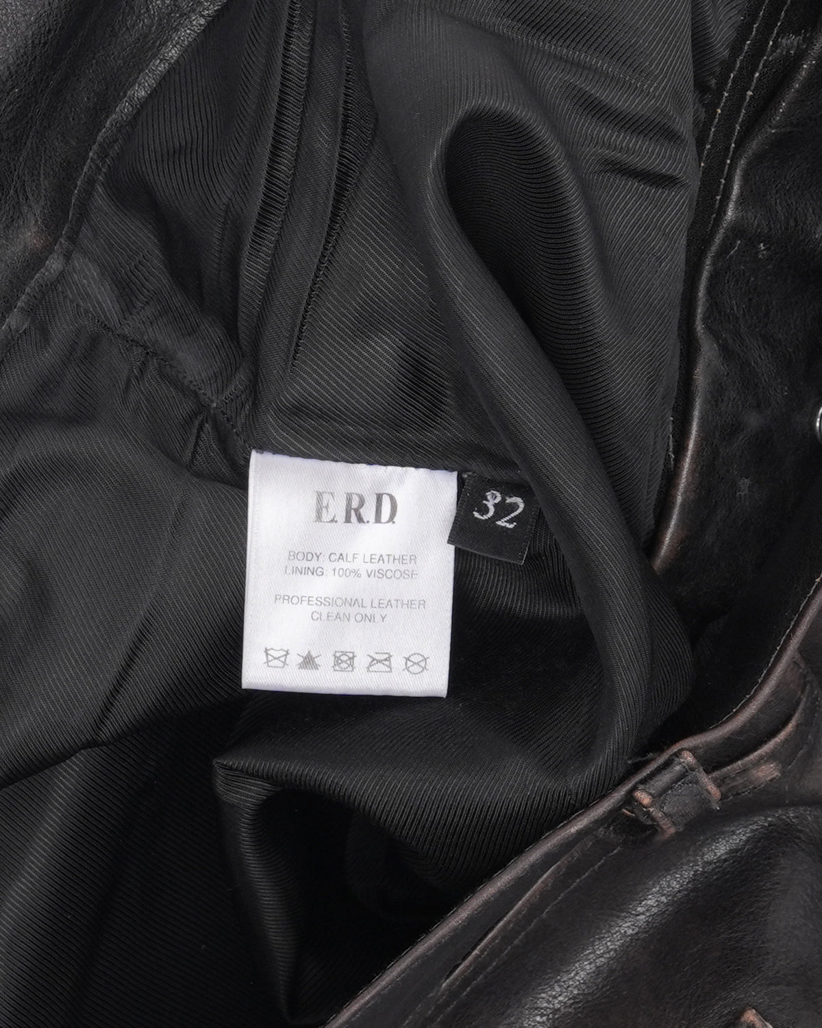 Crust Repaired Leather Flare Jeans