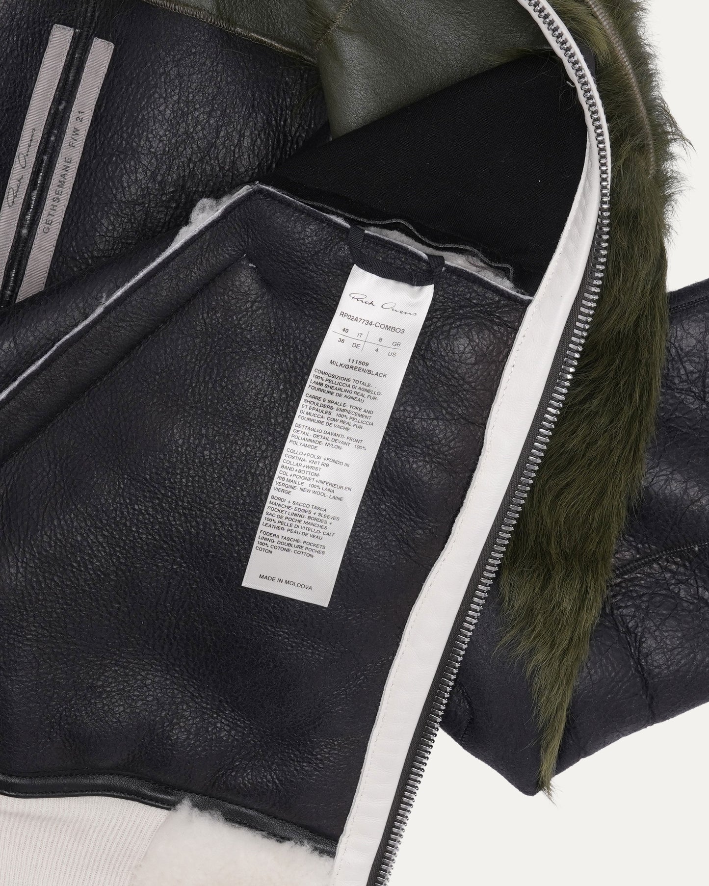 AW21 Gethsemane Fur Leather Bomber Jacket