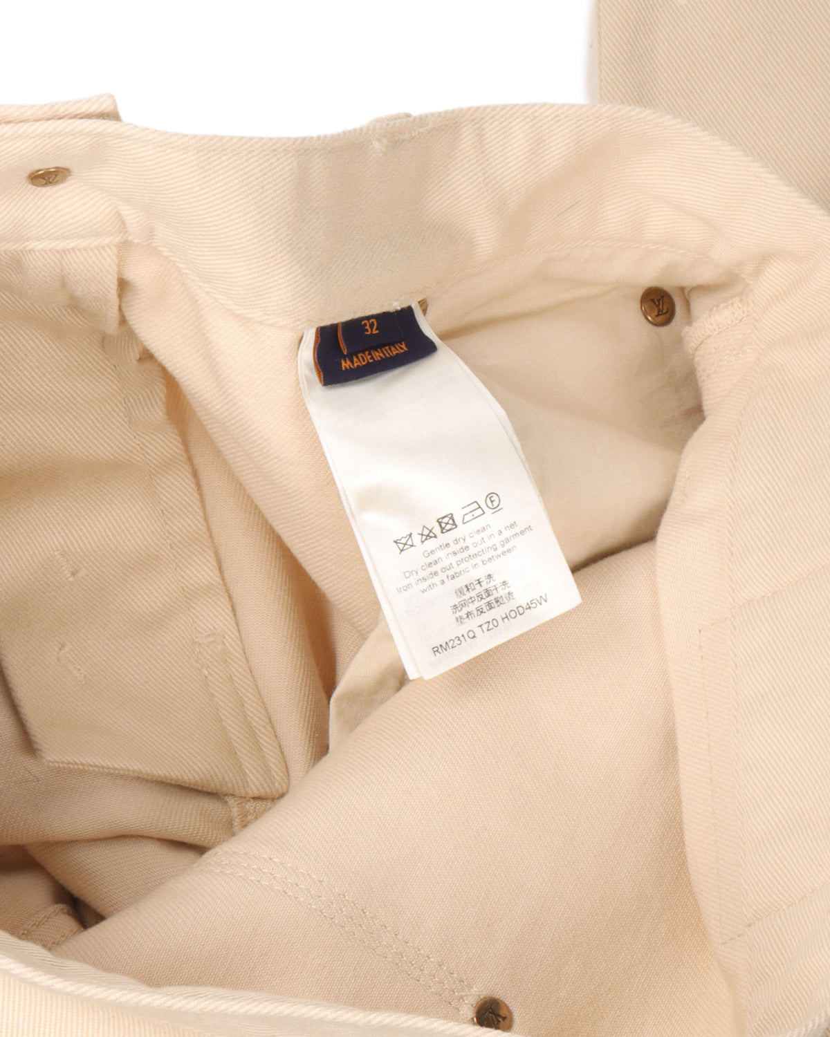 Monogram Embossed Double Knee Carpenter Pants