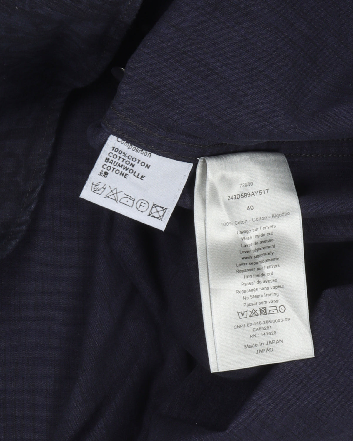 Oblique Monogram Denim Shirt