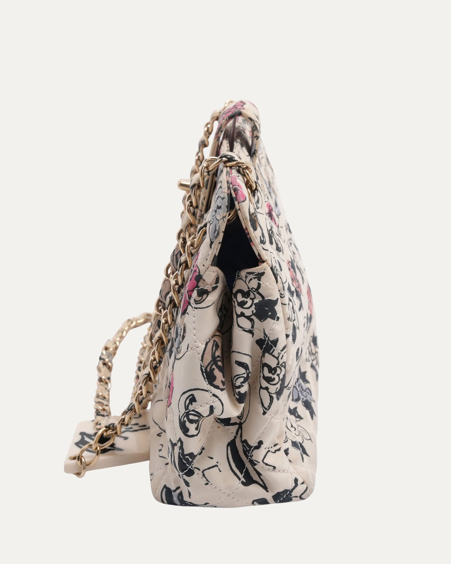 Quilted Canvas Rue Cambon Shoulder Bag