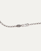 Diamond Tiny Fat Pendant and Pink Sapphire Baby Fat Pendant on Roll Chain Necklace