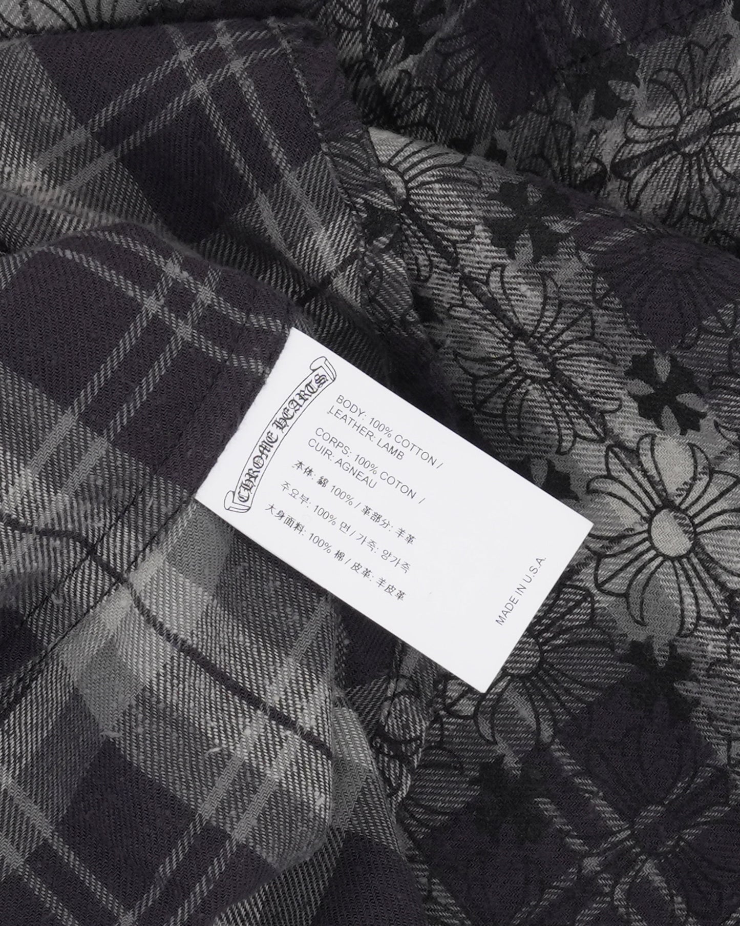 Monogram Cross Patch Loose Ends Flannel Shirt