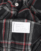 Gas Station Plaid Cashmere Cross Patch Loose Ends Flannel Shirt