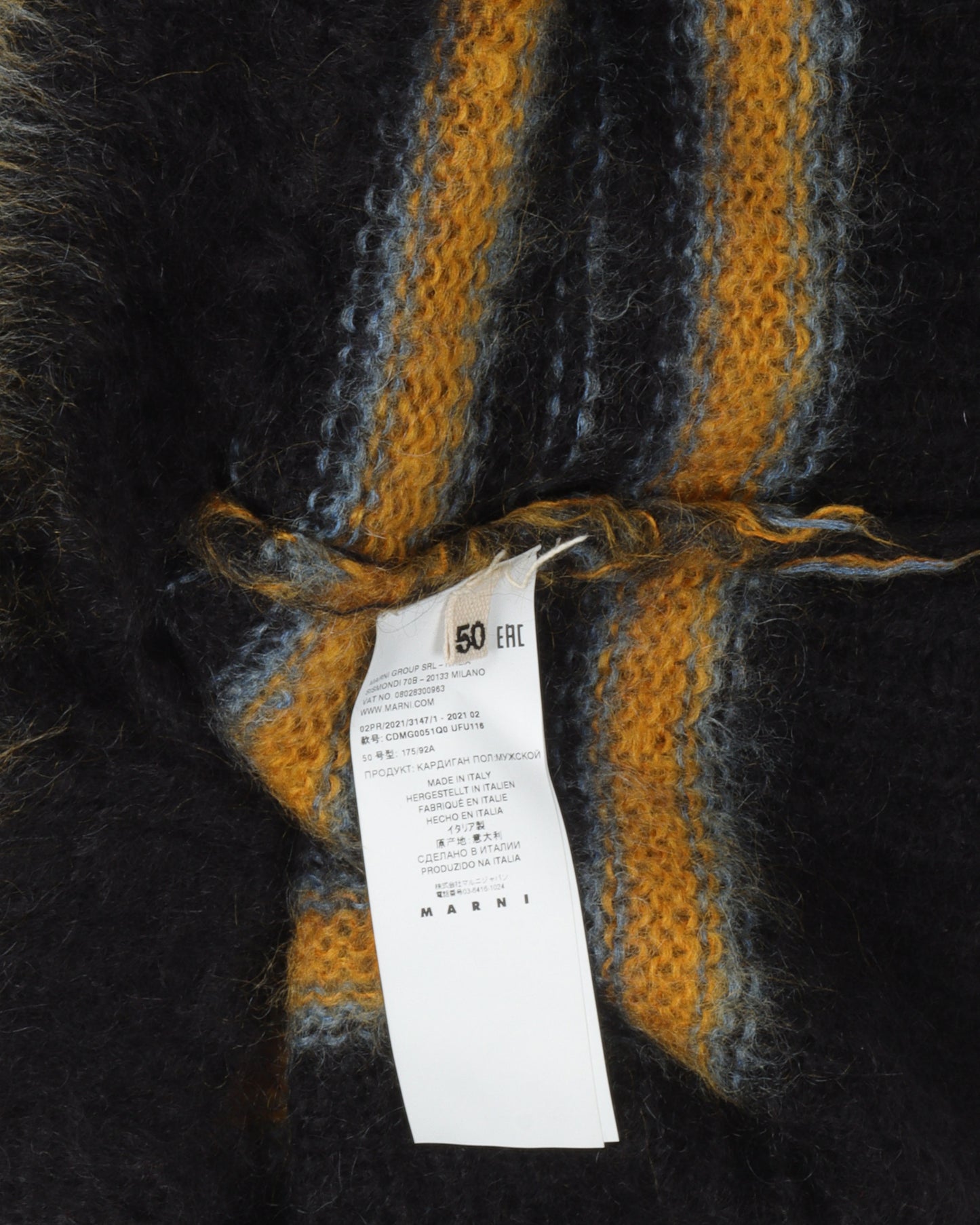 Mohair Fuzzy Wuzzy Striped Cardigan