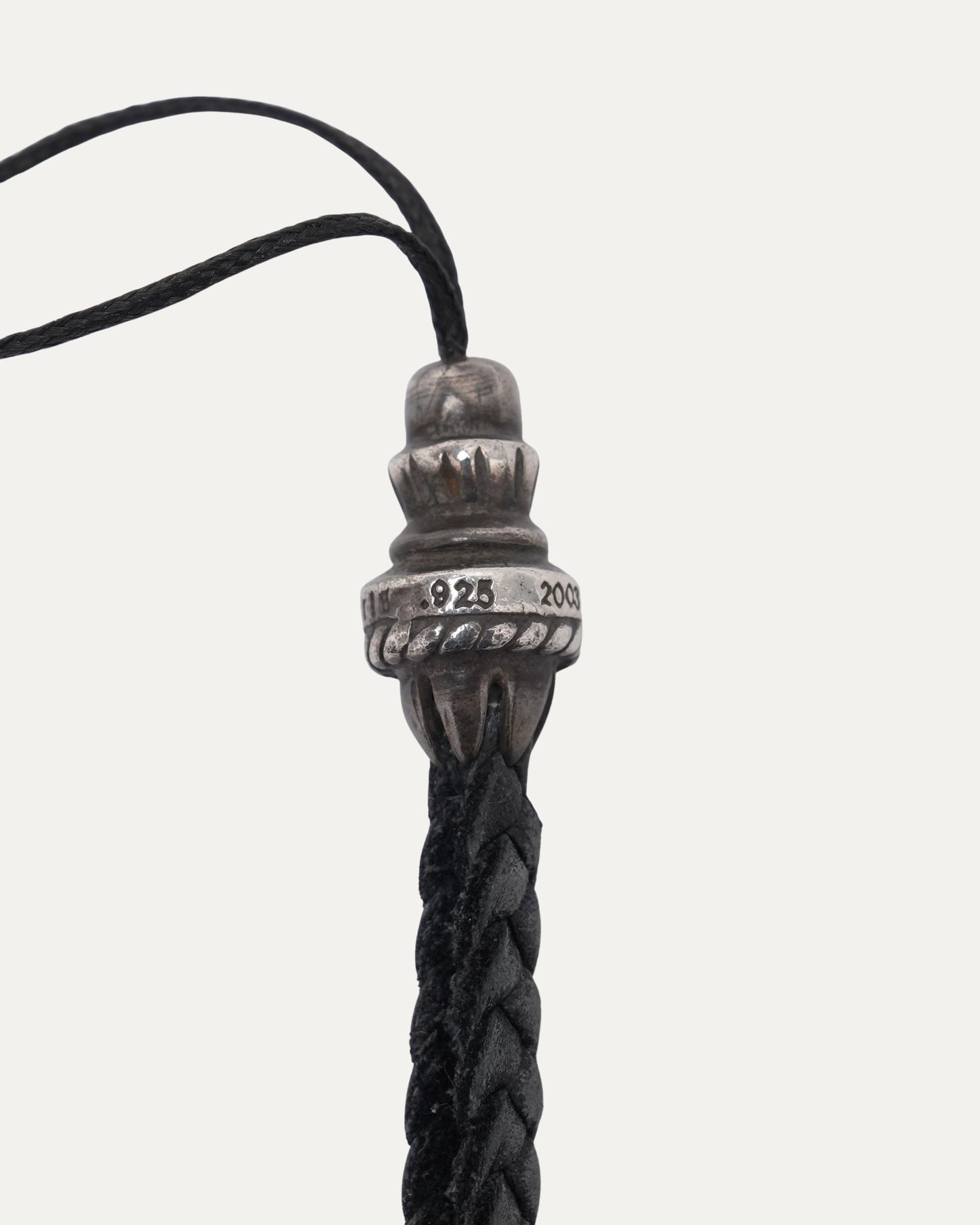 Braided Leather Phone Charm