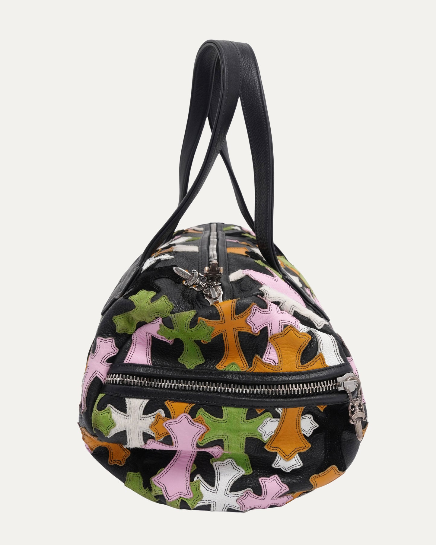 Multicolor Cross Patch Duffle Bag