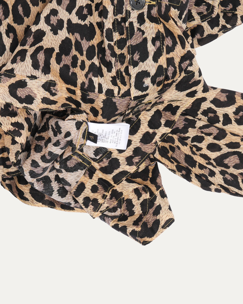 Leopard-Print Cotton-Gauze Shirt