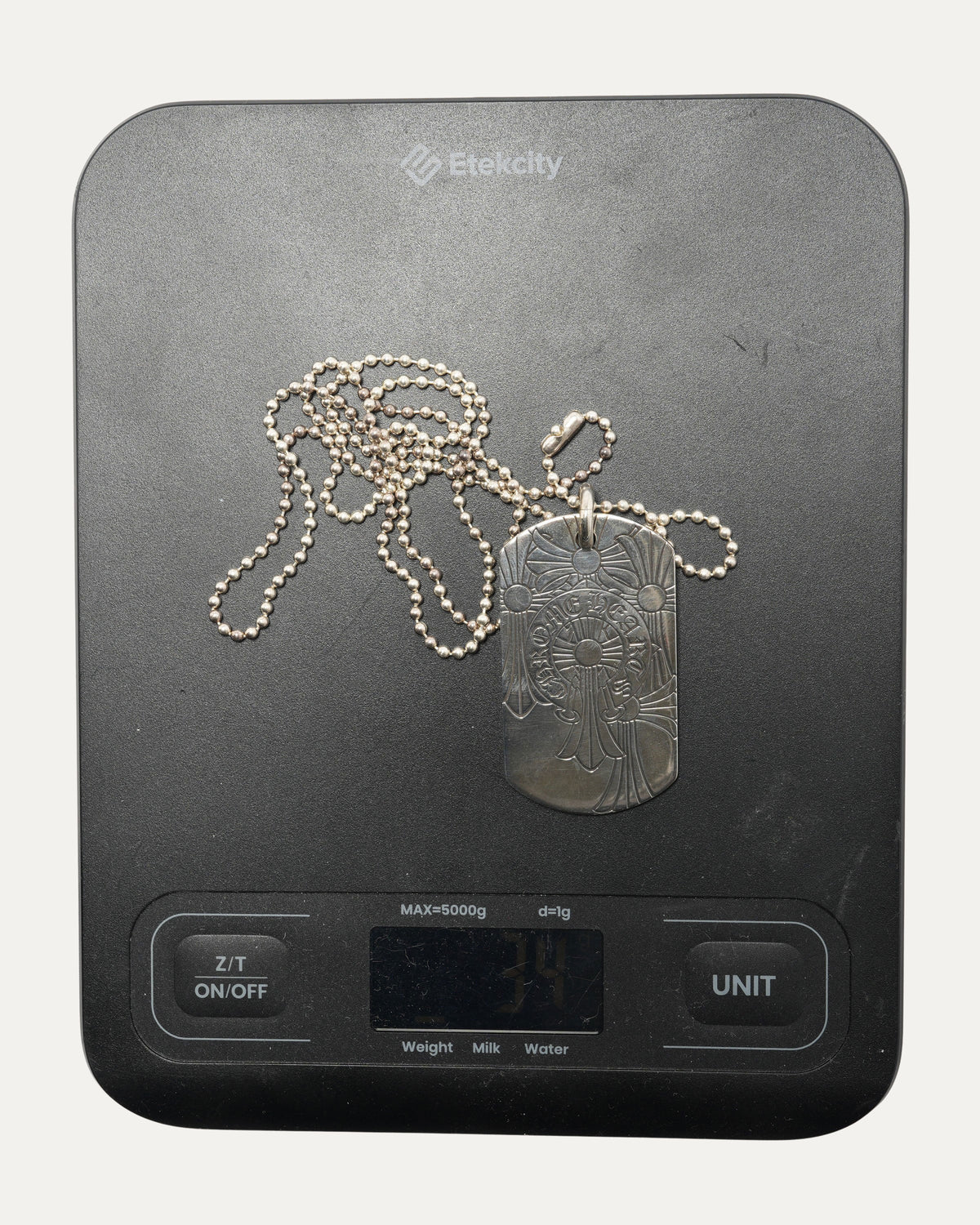 Cemetery Cross Dog Tag with Ball Chain