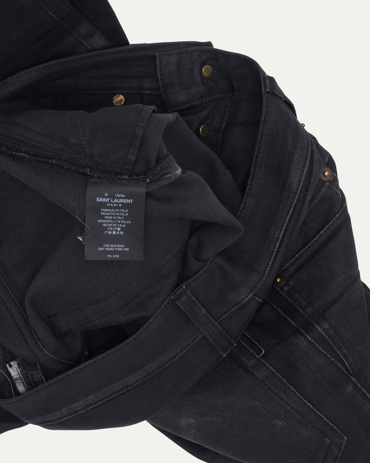 Waxed Slim Bootcut Jeans