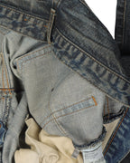 SS04 Dark Wash Waxed Skinny Jeans