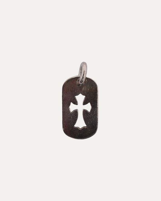 Plus Cross Cutout Dogtag Pendant