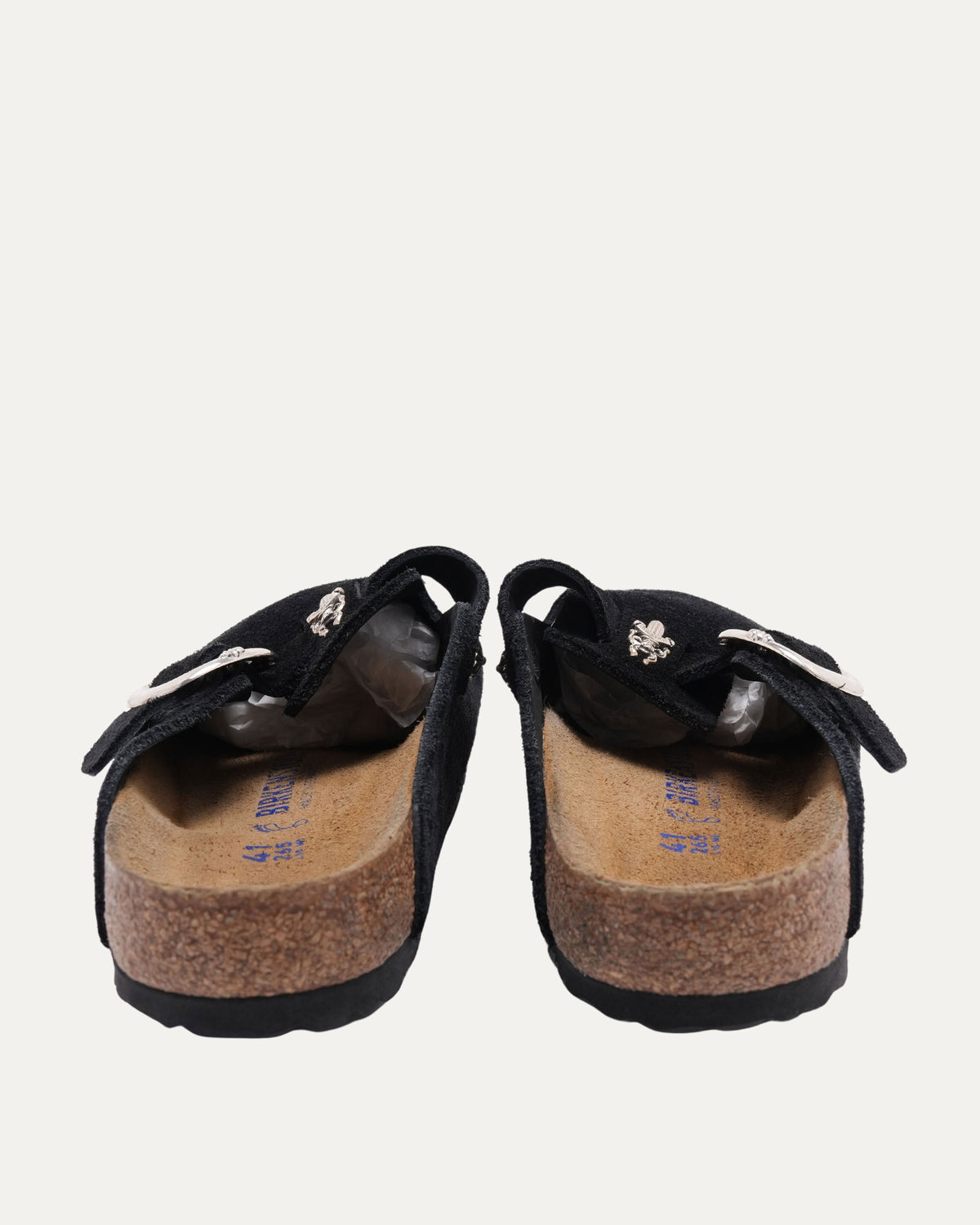 Dagger Embellished Birkenstock Boston Suede Mule