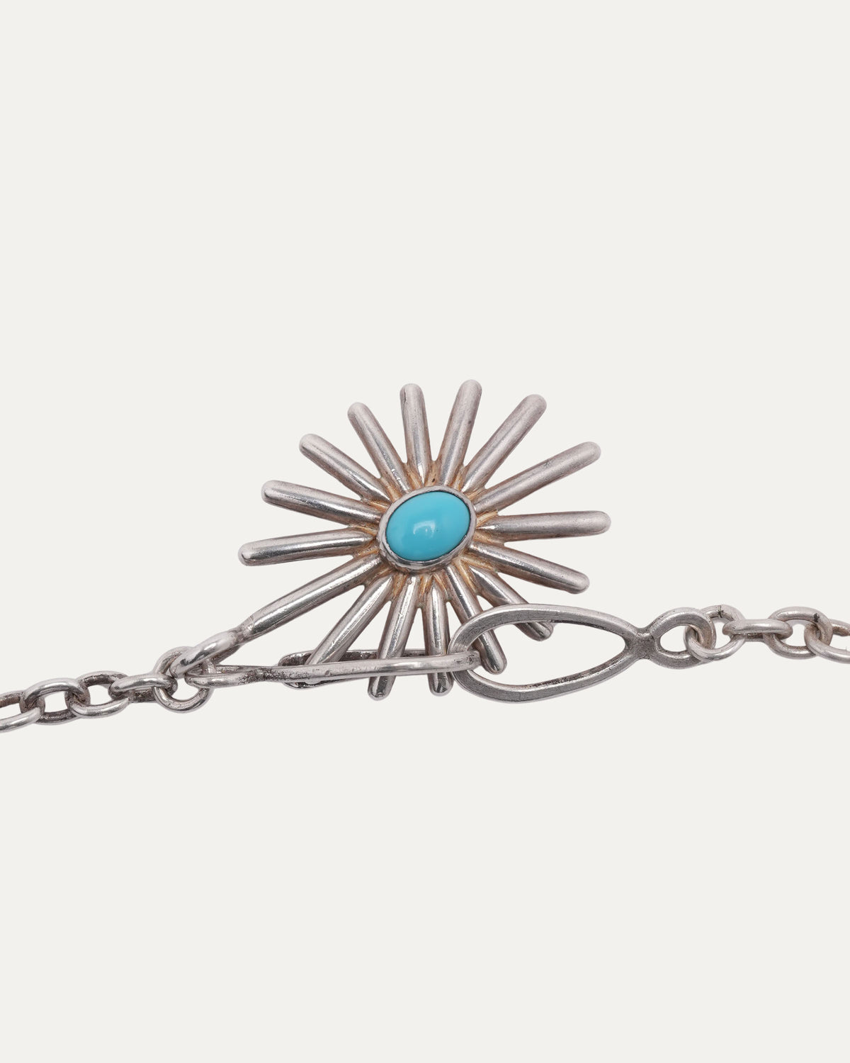 Turquoise Urchin and Feather Necklace