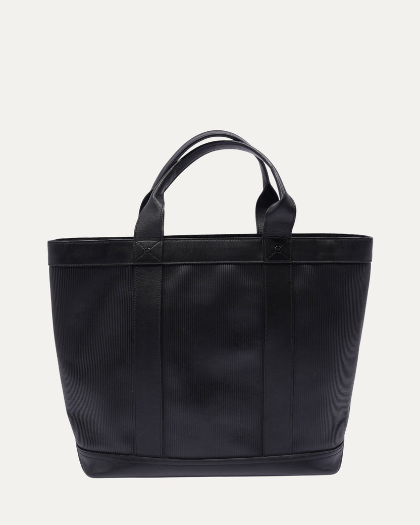 Peter Doig Ribbed Leather Shopper Travel Tote