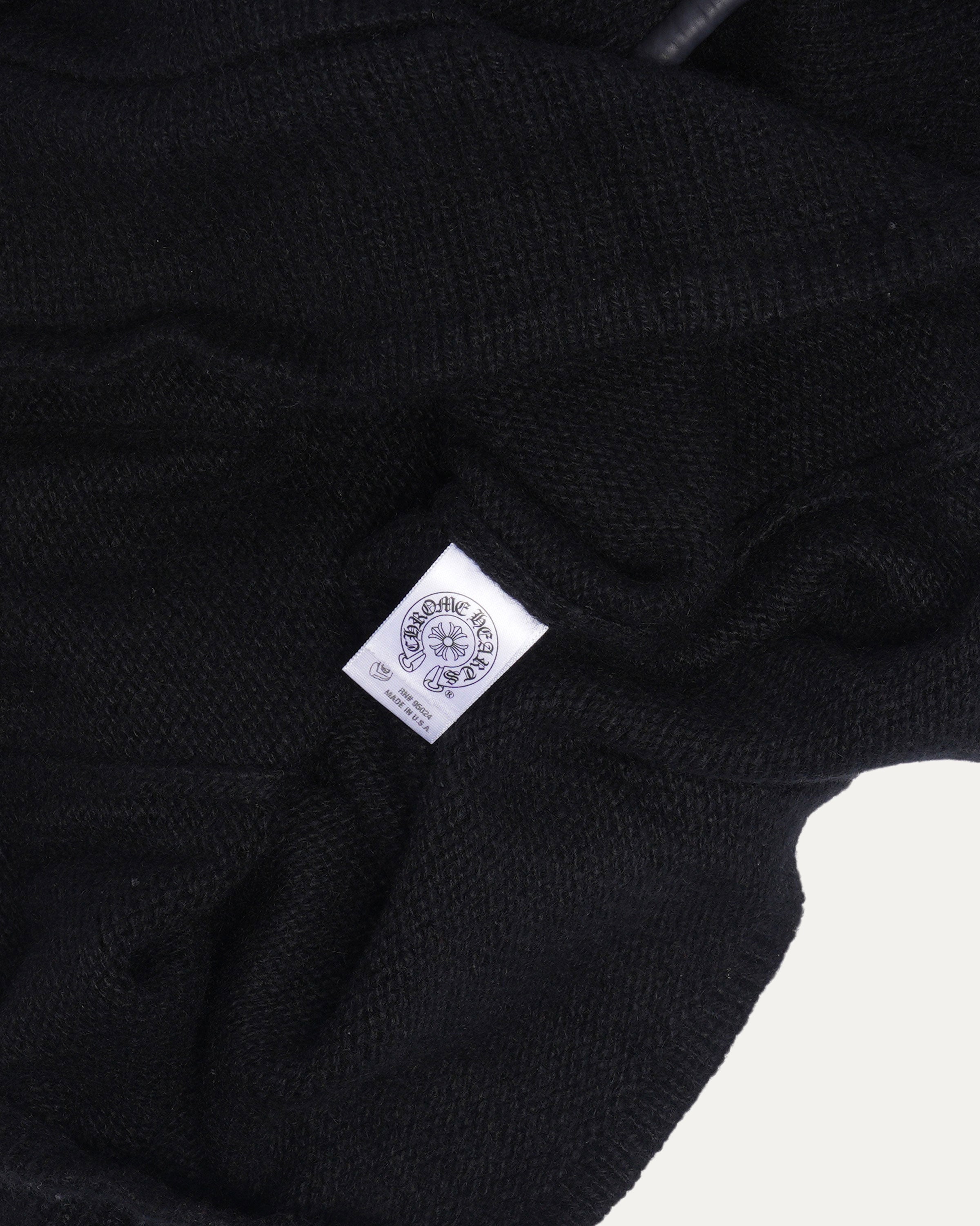 Cashmere-Mohair Blend Cross Patch Hoodie