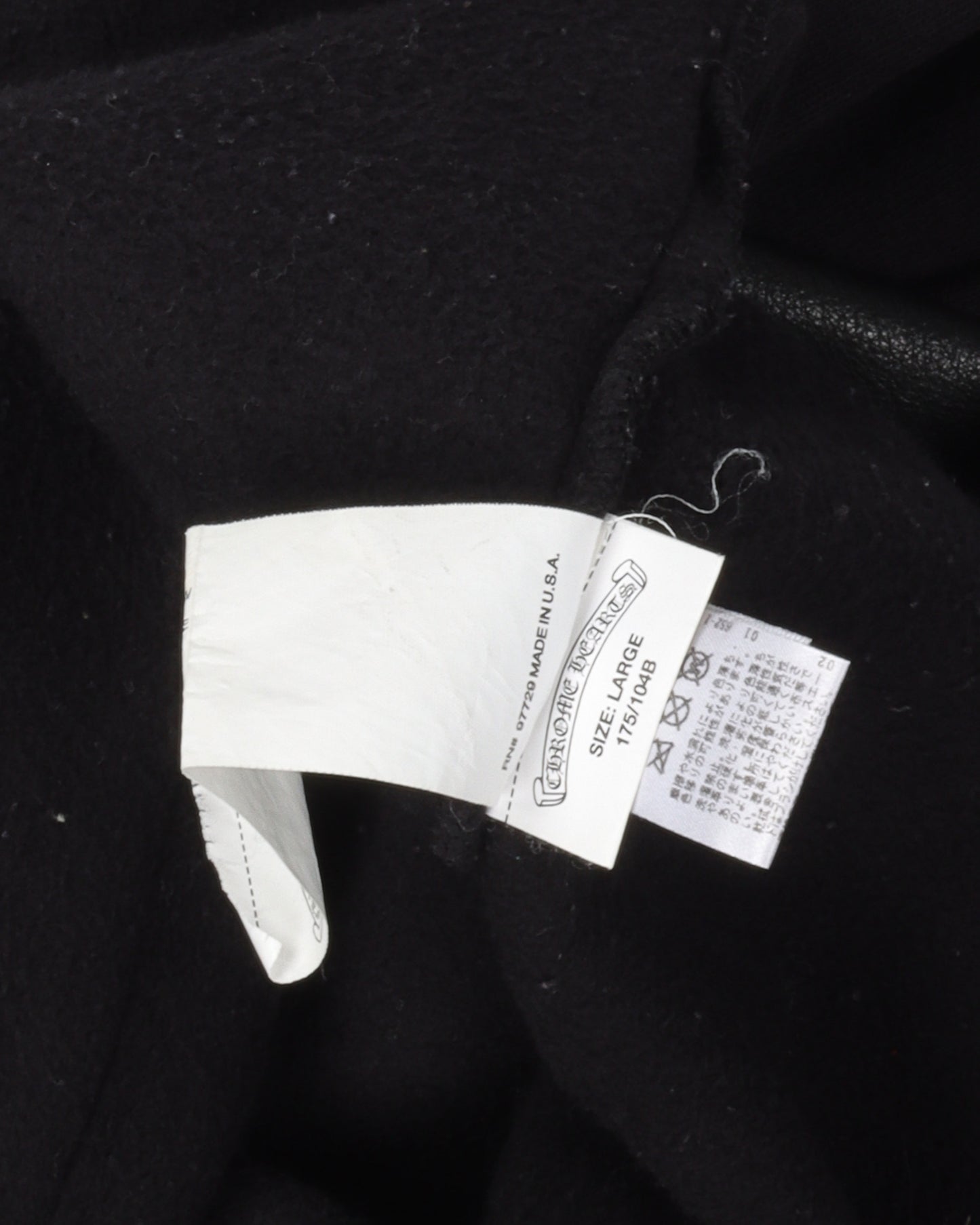 Leather Sleeve Hoodie