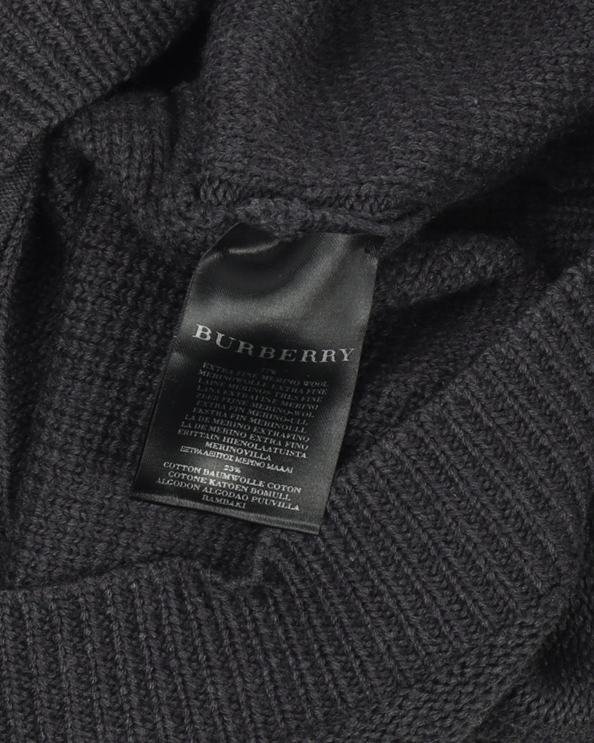 Burberry Zip Up Knit Sweater