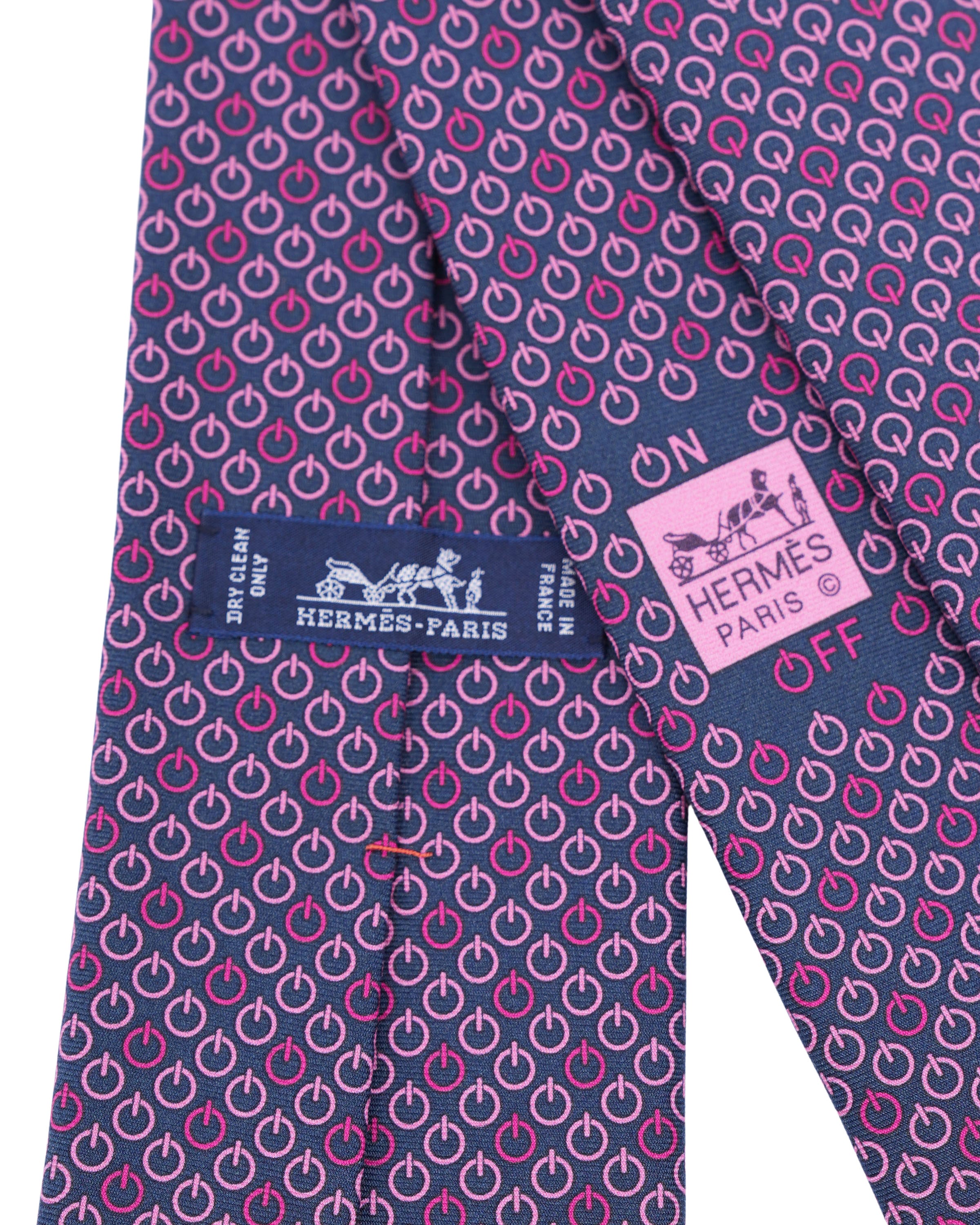 Power Logo Printed Silk Tie