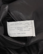 Buckle Accented Leather Blazer