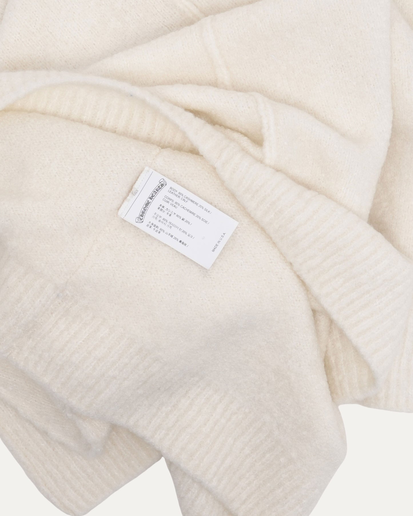 Silk Cashmere Blend Cross Patch Sweater