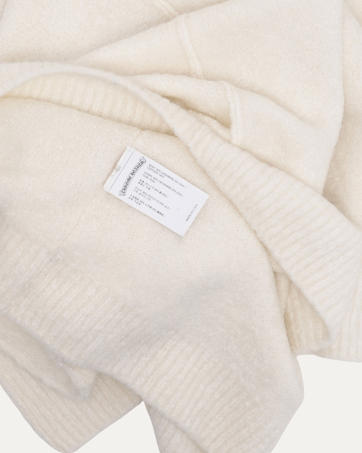 Silk Cashmere Blend Cross Patch Sweater