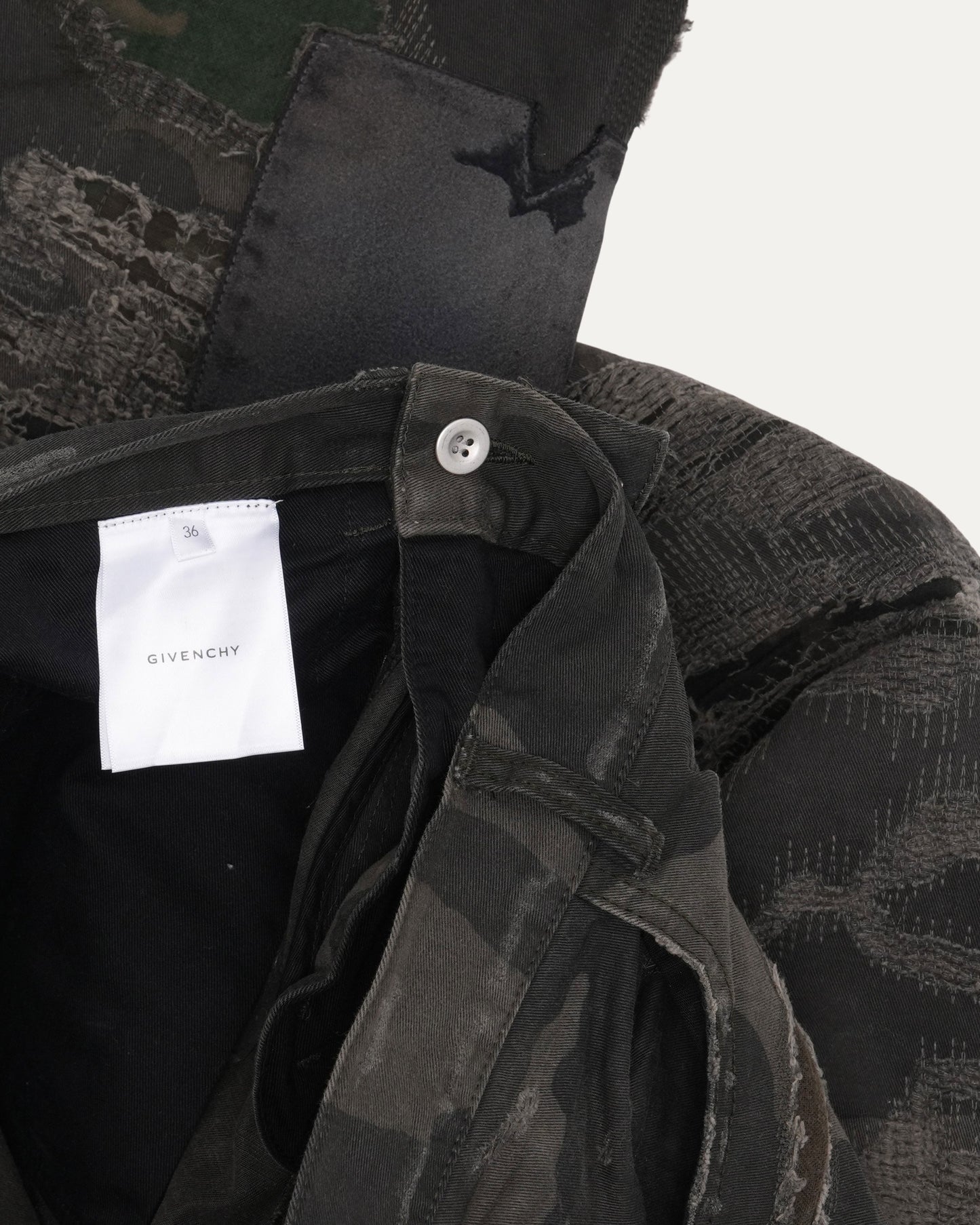 Camouflage Boro Repair Jeans