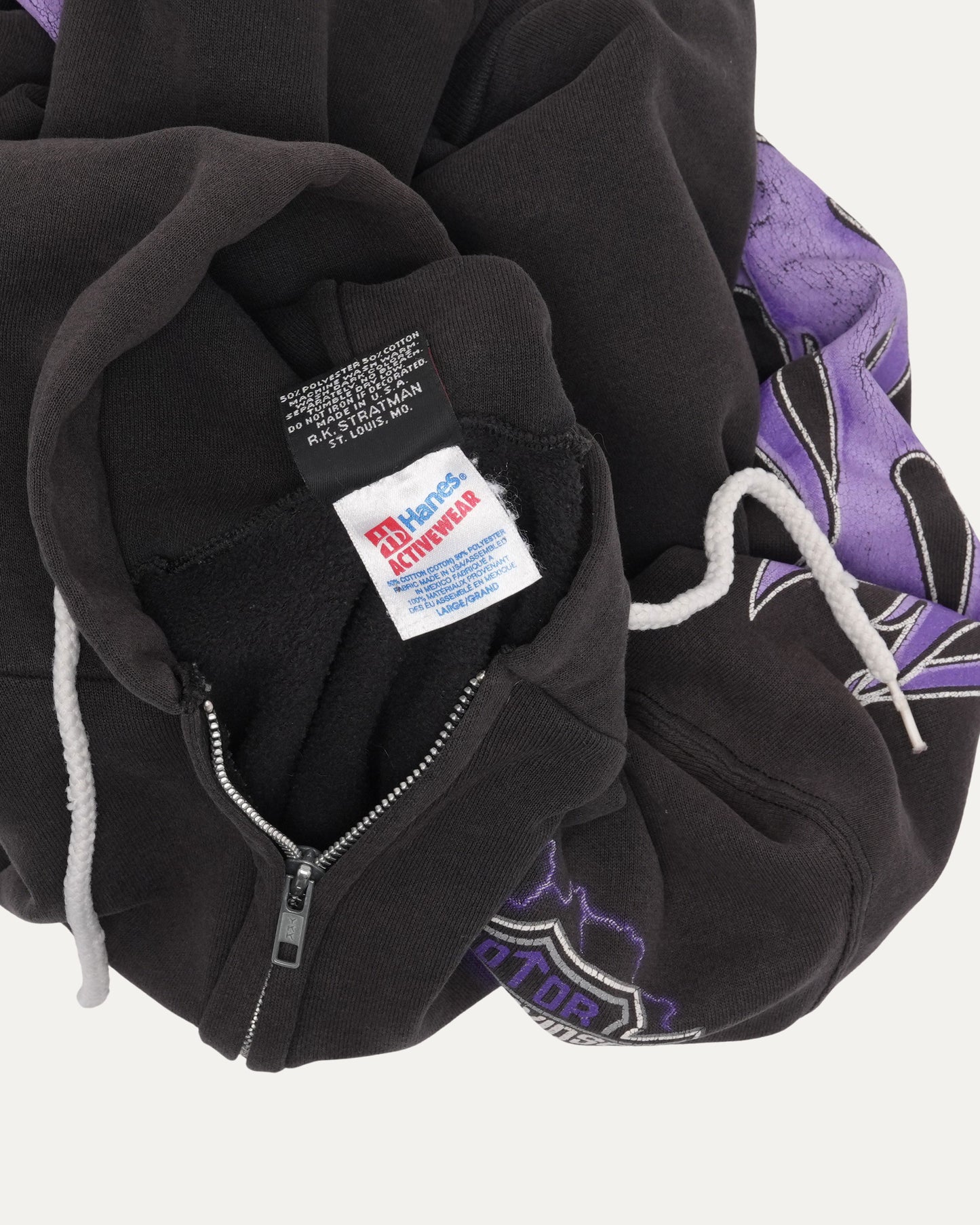 Harley Davidson Flame Sleeve Zip Up Hoodie