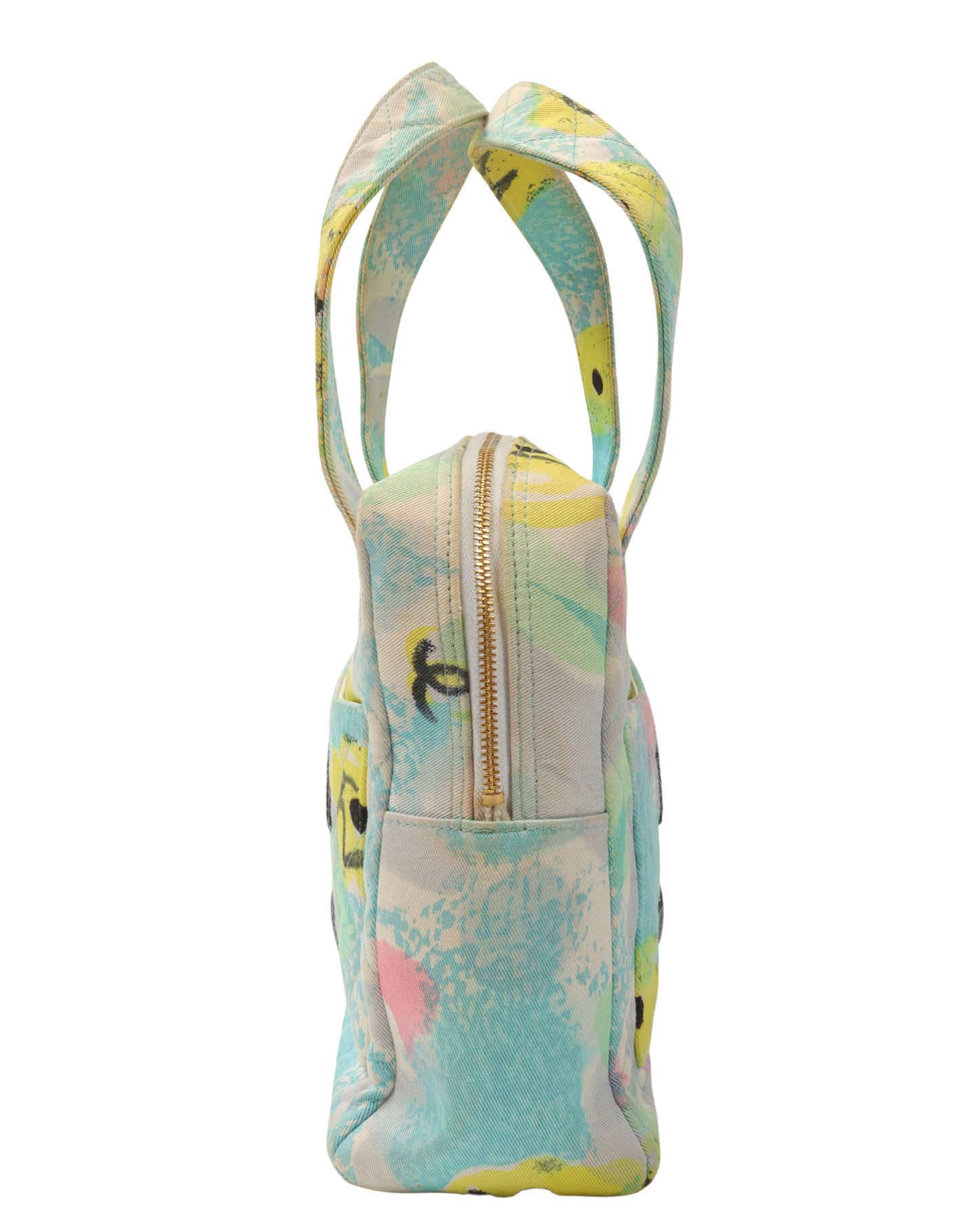 Canvas and Patent Leather CC Mini Tote