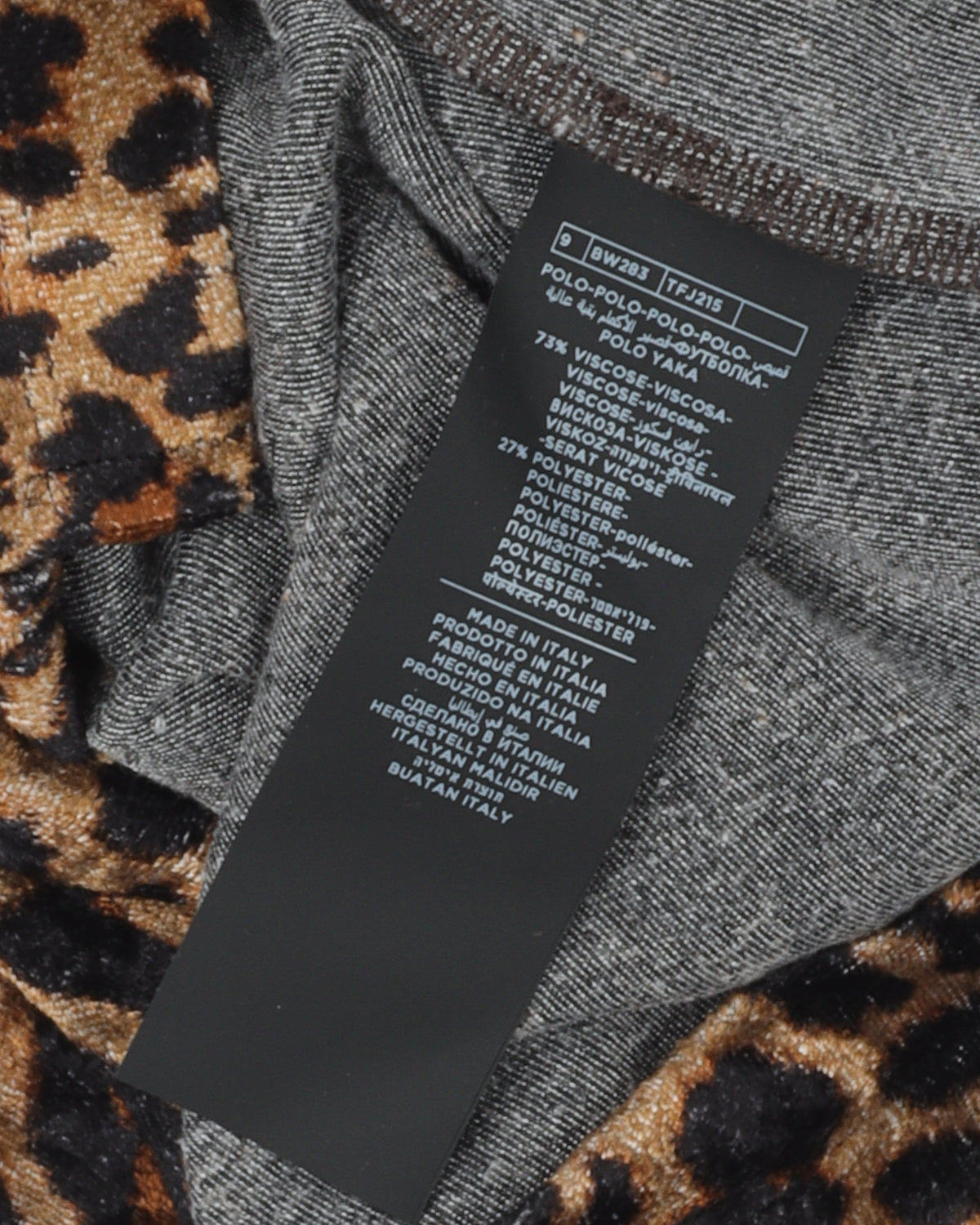 Leopard Print Collared Shirt