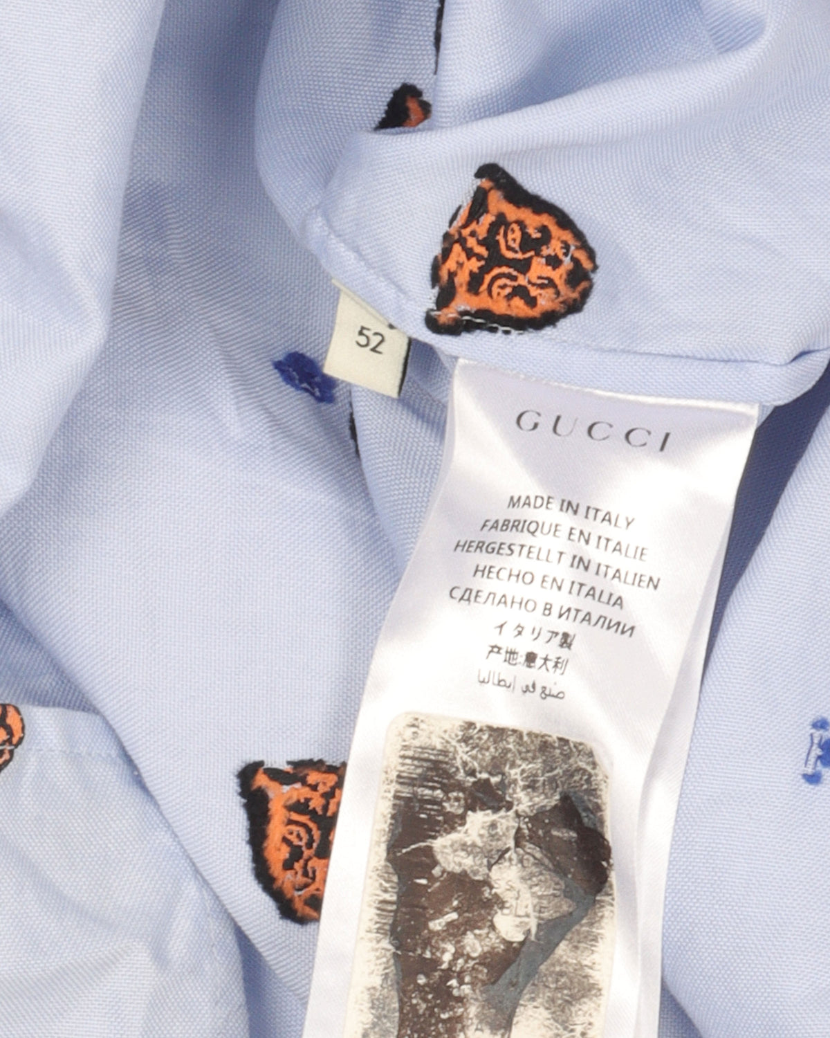 Tiger Monogram Button Shirt