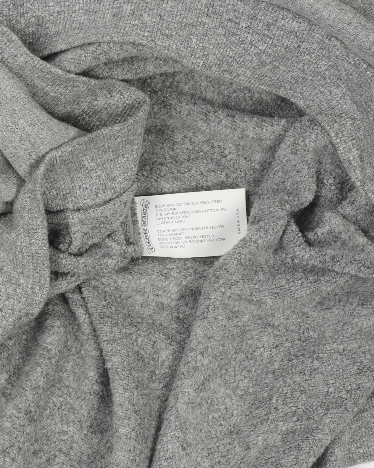 Leather Cross Patch Sweater
