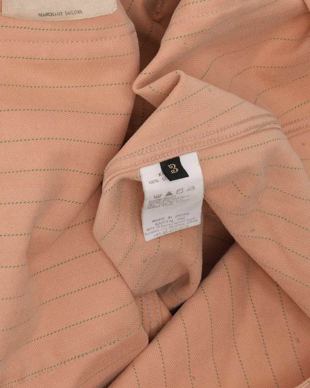 Distressed Pinstripe Shop Coat